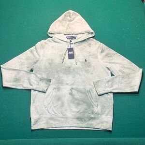 Polo by Ralph Lauren Faded Mint Linen Pullover Hoodie Size Small